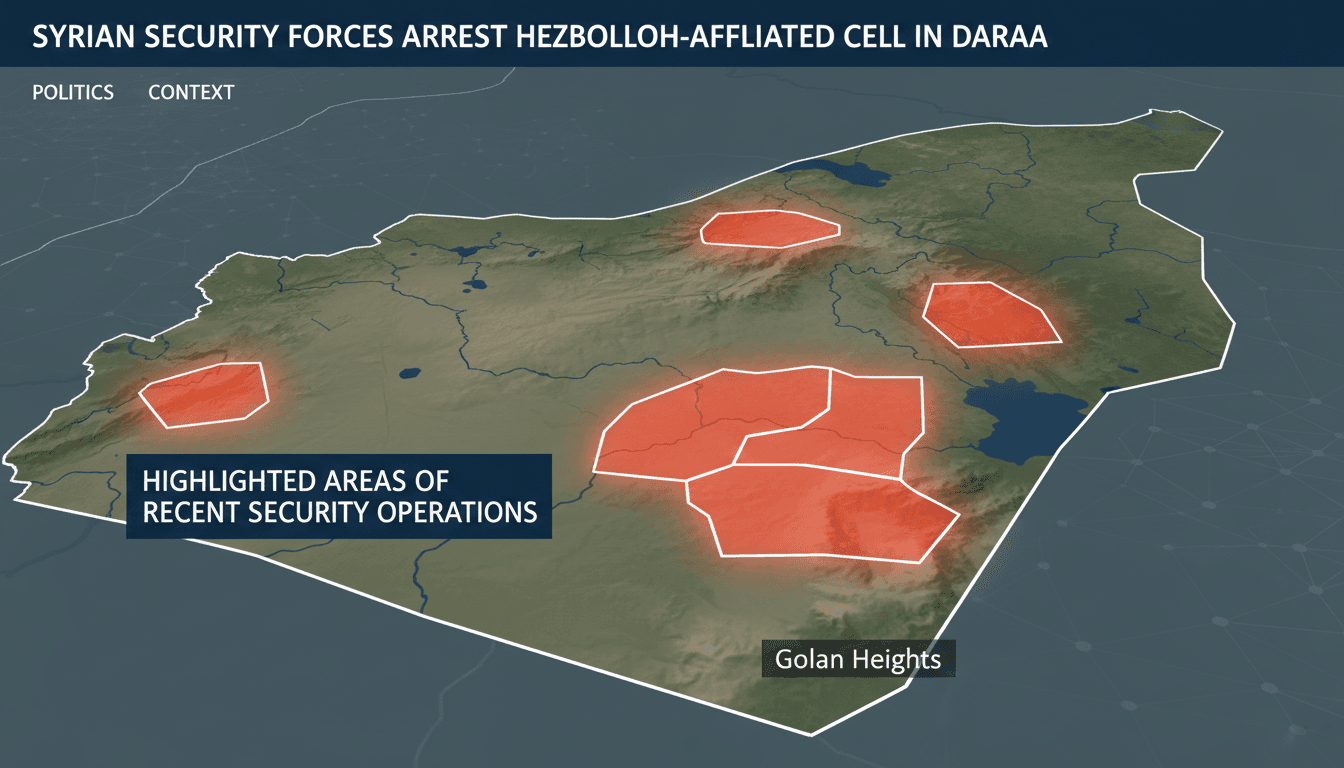 Syrian Security Forces Arrest Hezbollah-Affiliated Cell in Daraa