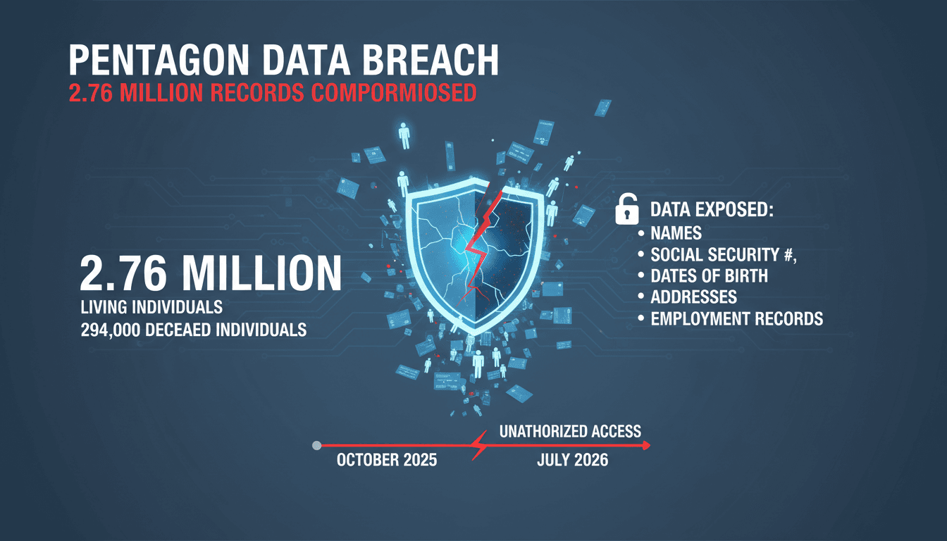 Pentagon Data Breach Exposes Records of 2.76 Million Individuals