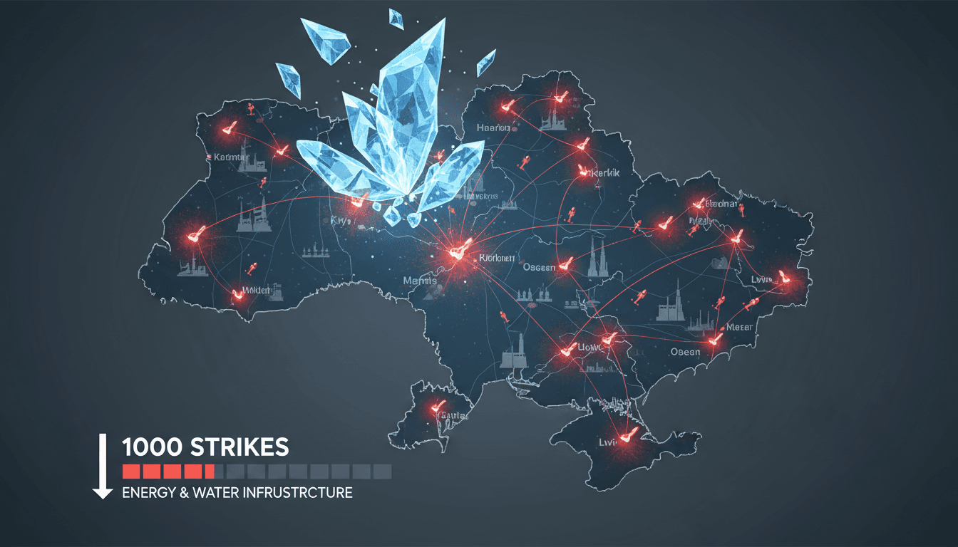 Infographic showing the potential impact of Russian strikes on Ukraine's energy infrastructure and services.