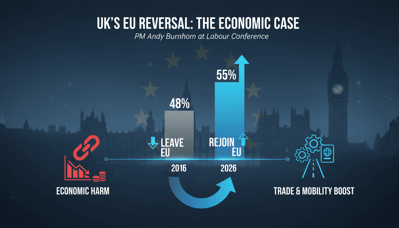 UK Prime Minister Andy Burnham Advocates for EU Rejoining at Labour Conference