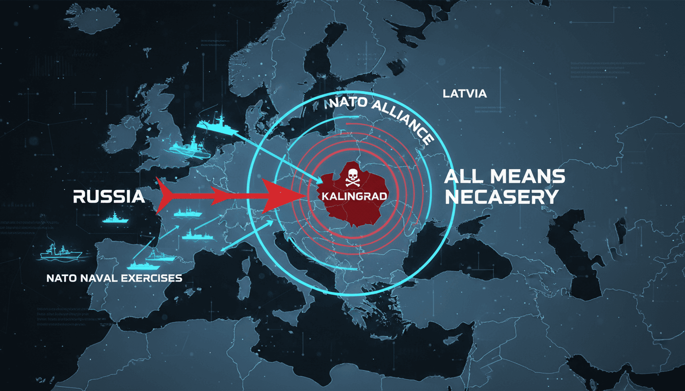 Map showing Kaliningrad's location and its strategic significance in the context of NATO relations.