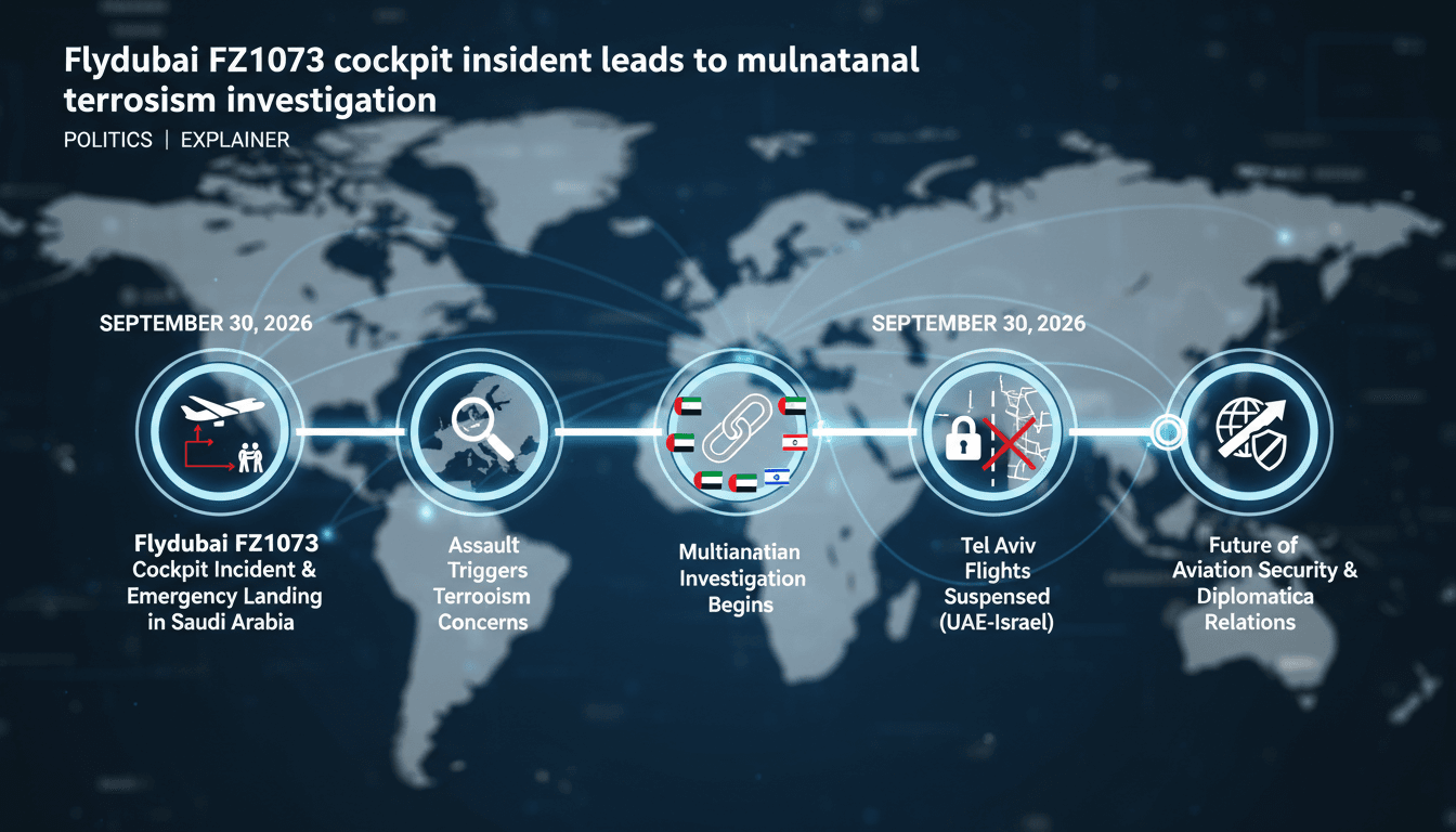 A timeline of the Flydubai FZ1073 cockpit incident and its implications for aviation security.