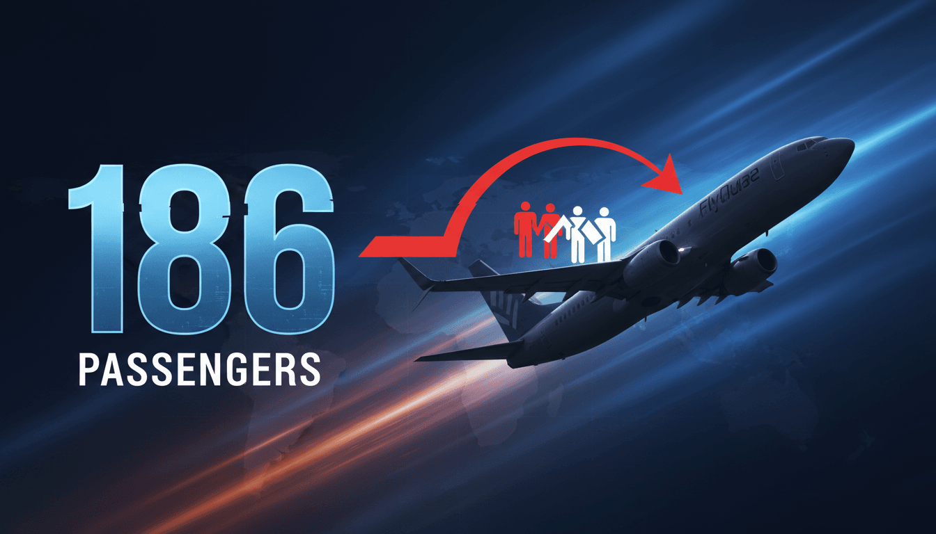 A graphic showing the FlyDubai Flight 1073 incident, highlighting passenger intervention and security implications.