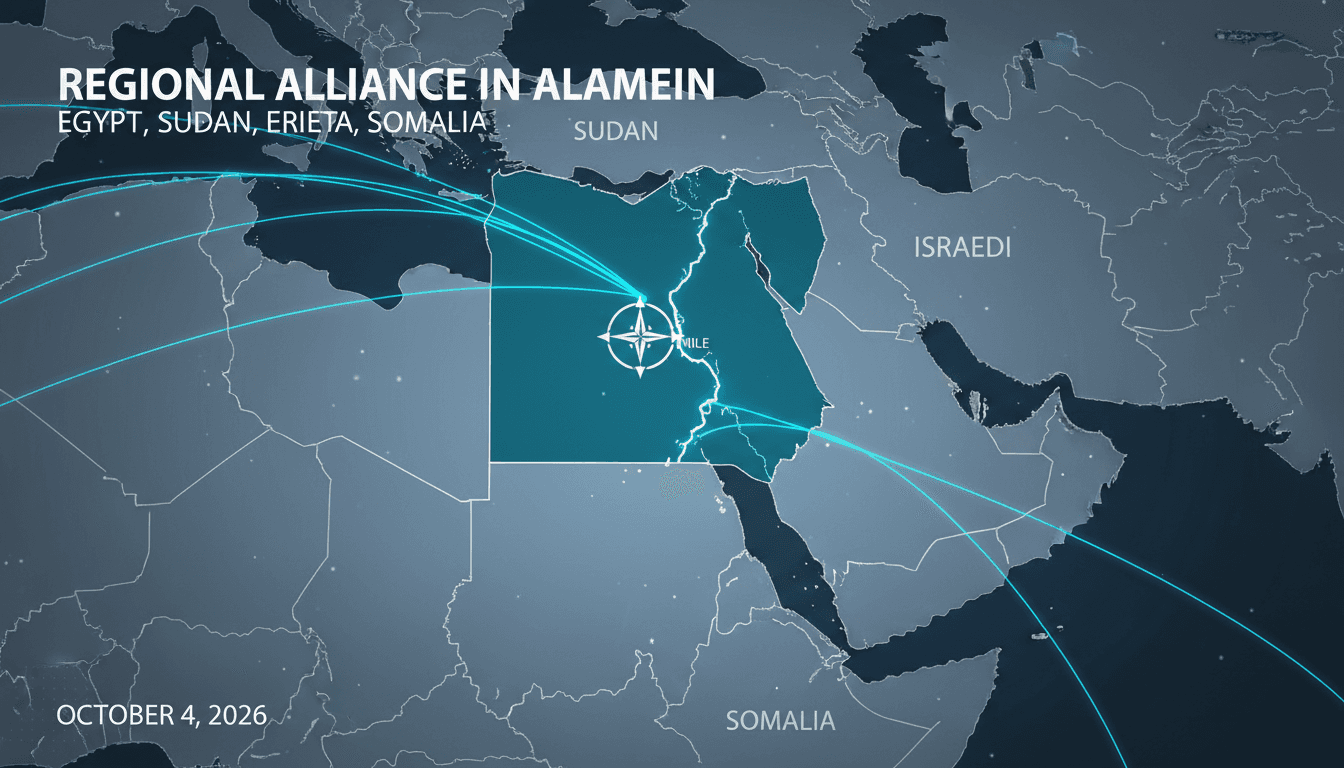 Map showing Egypt, Sudan, Eritrea, and Somalia with key maritime routes and governance areas.