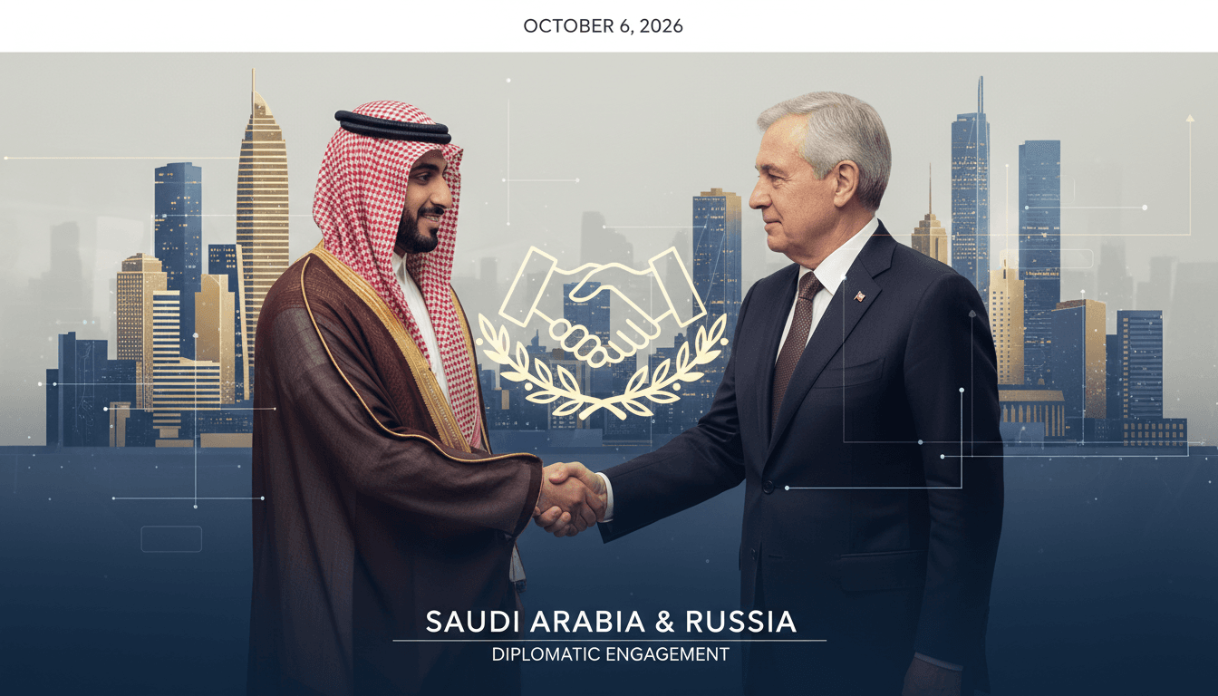 Prince Turki and Ambassador Kuzlov in a formal farewell meeting, highlighting Saudi-Russian diplomatic relations.