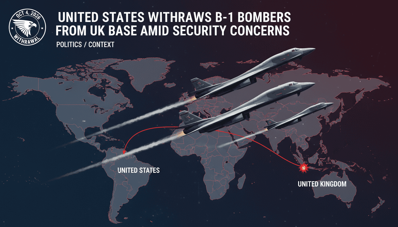 A graphic showing B-1 bombers at RAF Fairford with a map of the UK and US military bases.