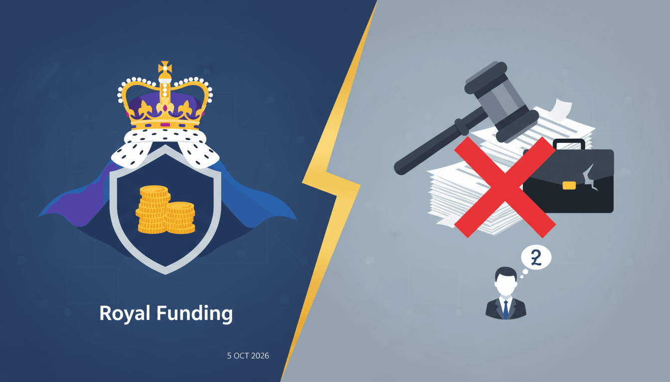 A visual representation of King Charles and Andrew Mountbatten-Windsor, highlighting royal funding and legal expenses.