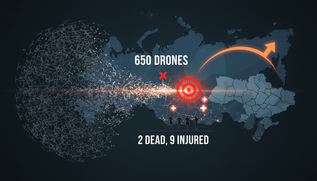 A visual representation of the Ukrainian drone attack's impact on Moscow Region, highlighting civilian casualties and infrastructure damage.