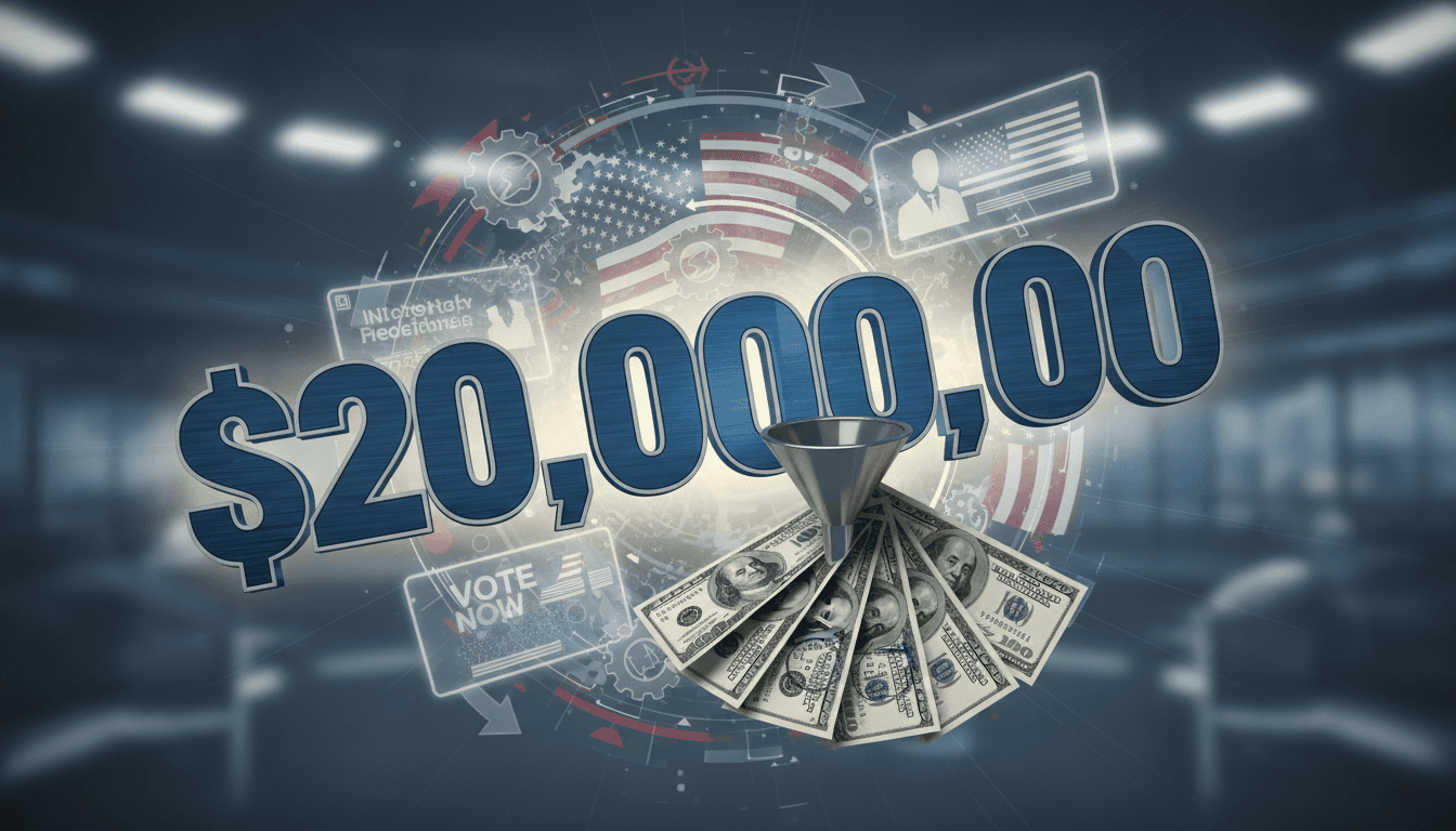 A graphic depicting the DNC lawsuit against Trump over alleged misuse of taxpayer funds for political ads.