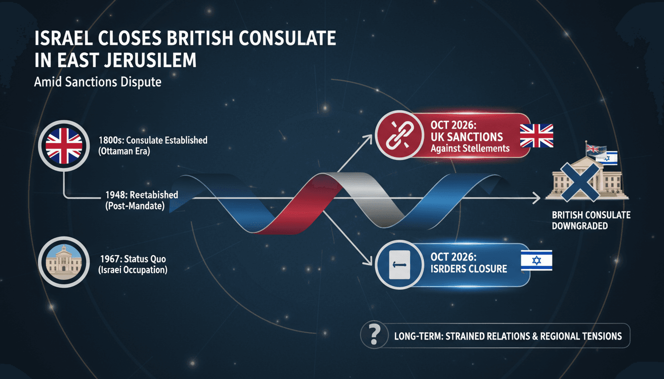 A visual timeline of the British consulate's history and recent diplomatic changes in East Jerusalem.