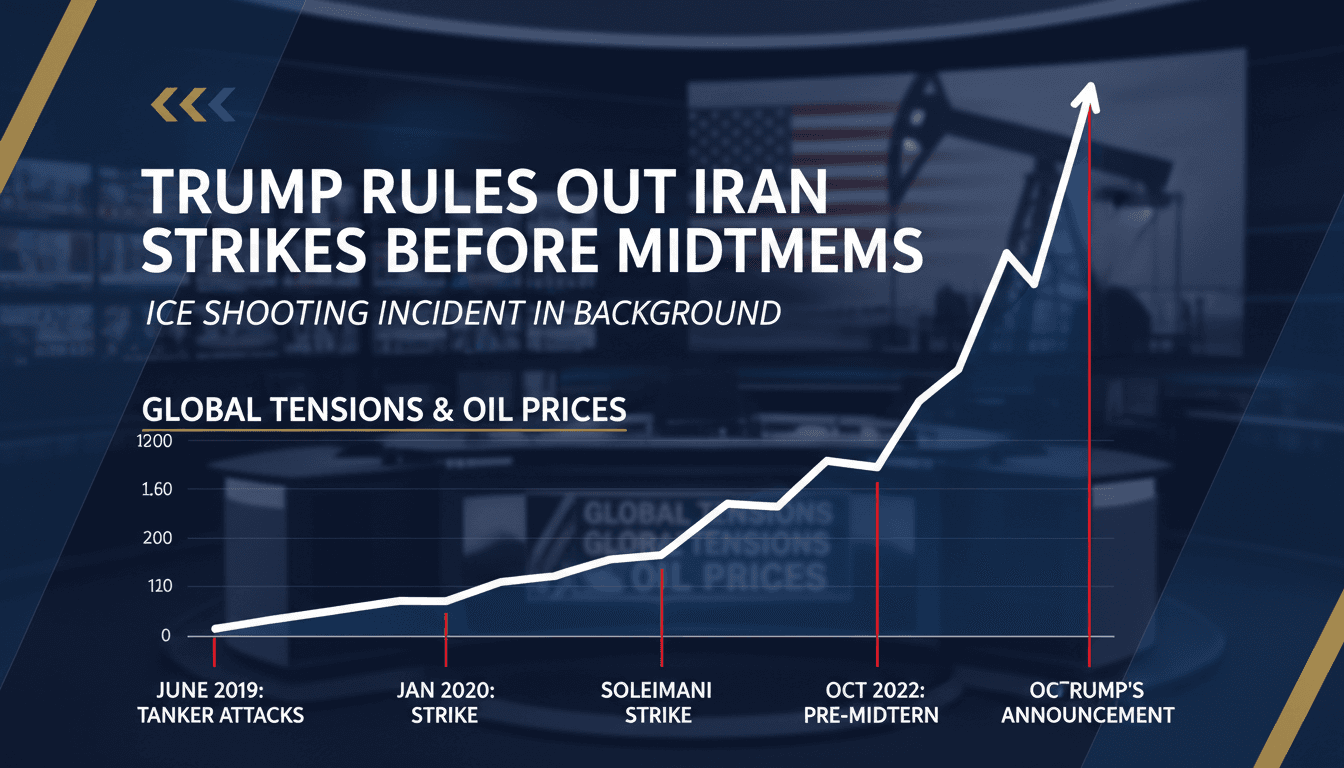 Infographic showing Brent crude oil price surge and U.S.-Iran conflict timeline.