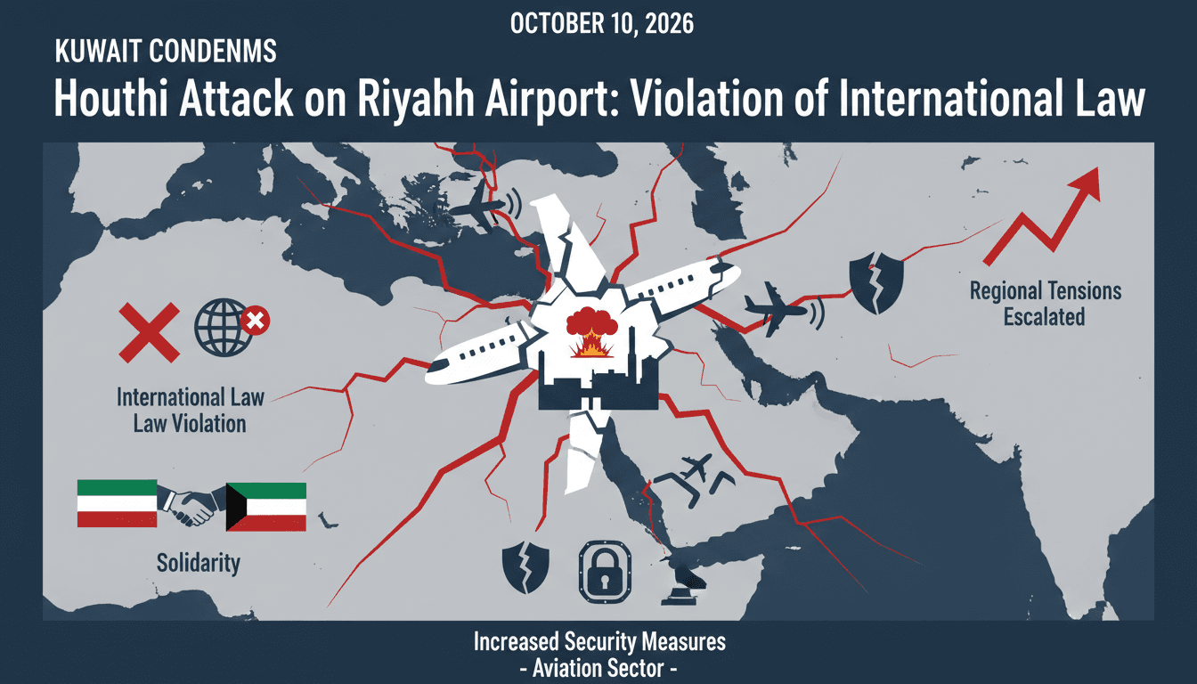 A visual representation of the Houthi attack on King Khalid International Airport, highlighting civilian casualties and regional security concerns.
