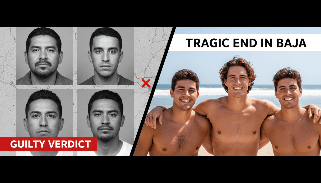Convicted men in the Robinson brothers murder case, highlighting travel safety issues in Mexico.