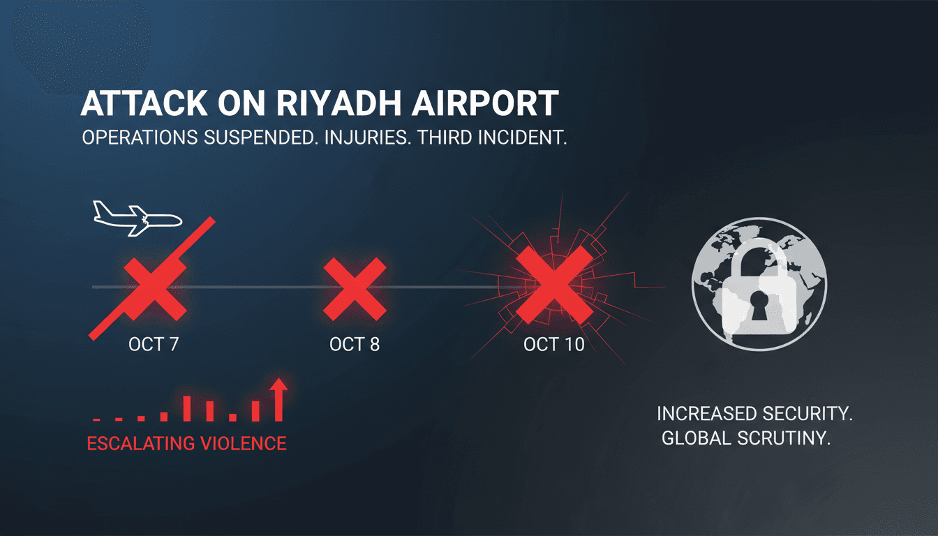 Scene of King Khalid International Airport following the attack