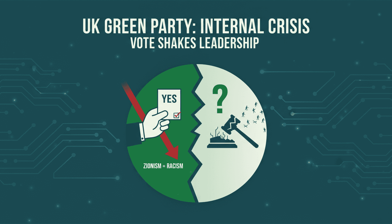 Green Party conference with members debating policy changes