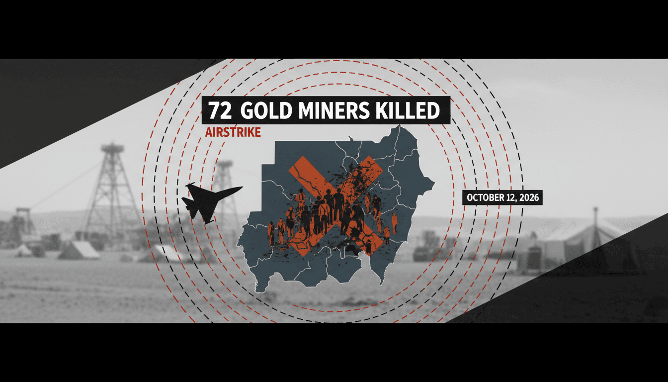 A map highlighting the Sudan-Egypt border region and the impact of the air raid on gold miners.