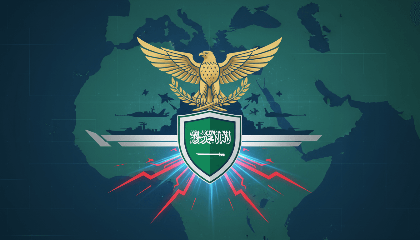 Saudi armed forces in action, highlighting national defense and security efforts against Houthi threats.