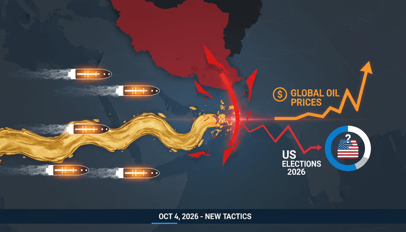 An infographic showing the Strait of Hormuz's role in global oil trade and Iran's maritime tactics.
