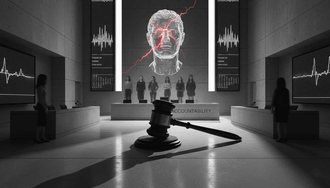A courtroom scene representing the trial of Russell Brand, highlighting issues of celebrity accountability.