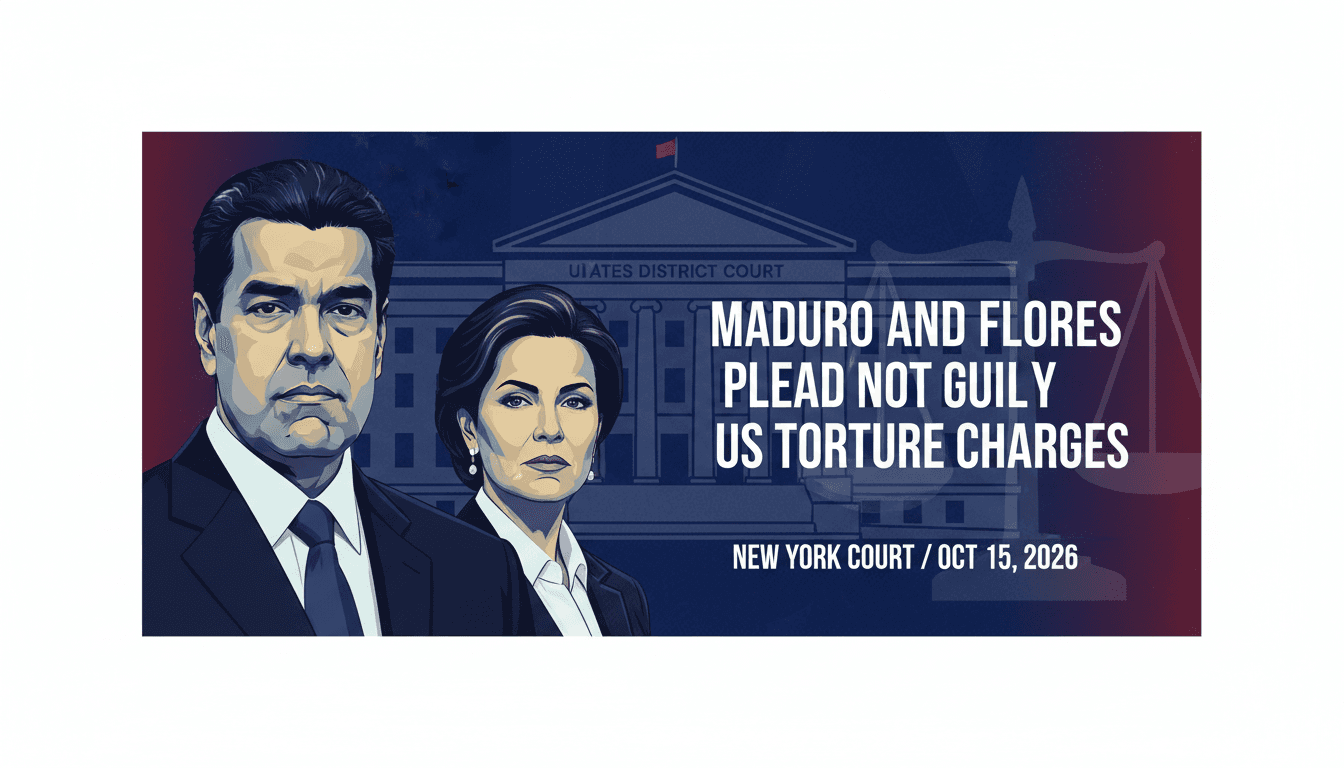 Maduro and Flores in court, facing serious torture charges in the US.
