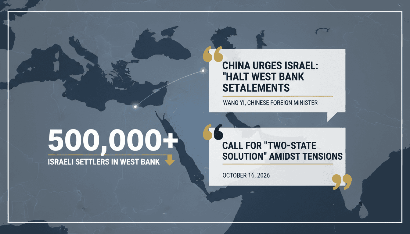 Infographic showing Israeli settlers in the West Bank and key diplomatic quotes from the October 2026 meeting.