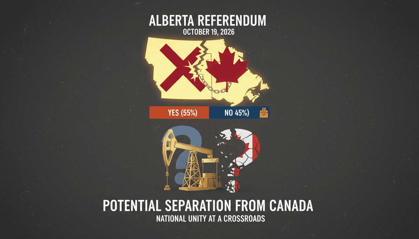 Infographic showing Alberta's referendum results and implications for national unity.