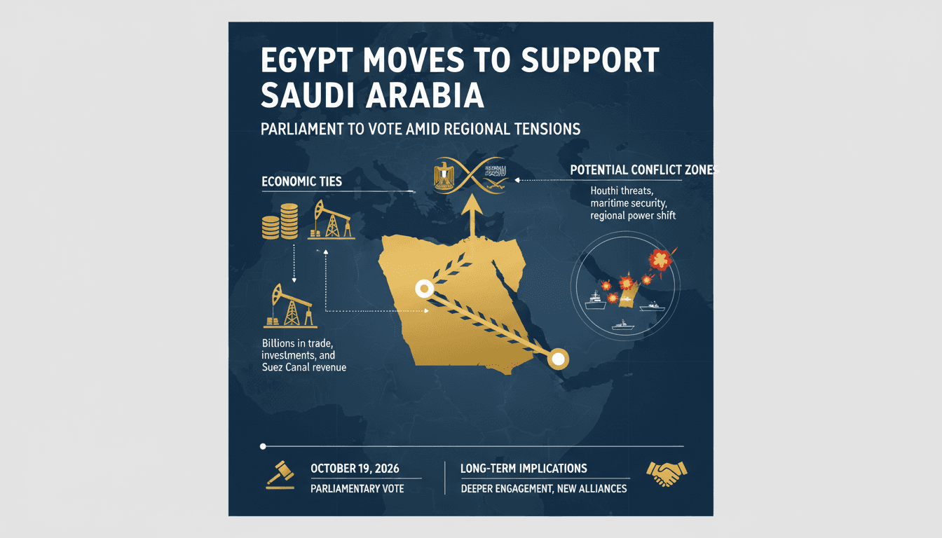 Infographic showing Egypt's military support dynamics with Saudi Arabia amid Houthi attacks.