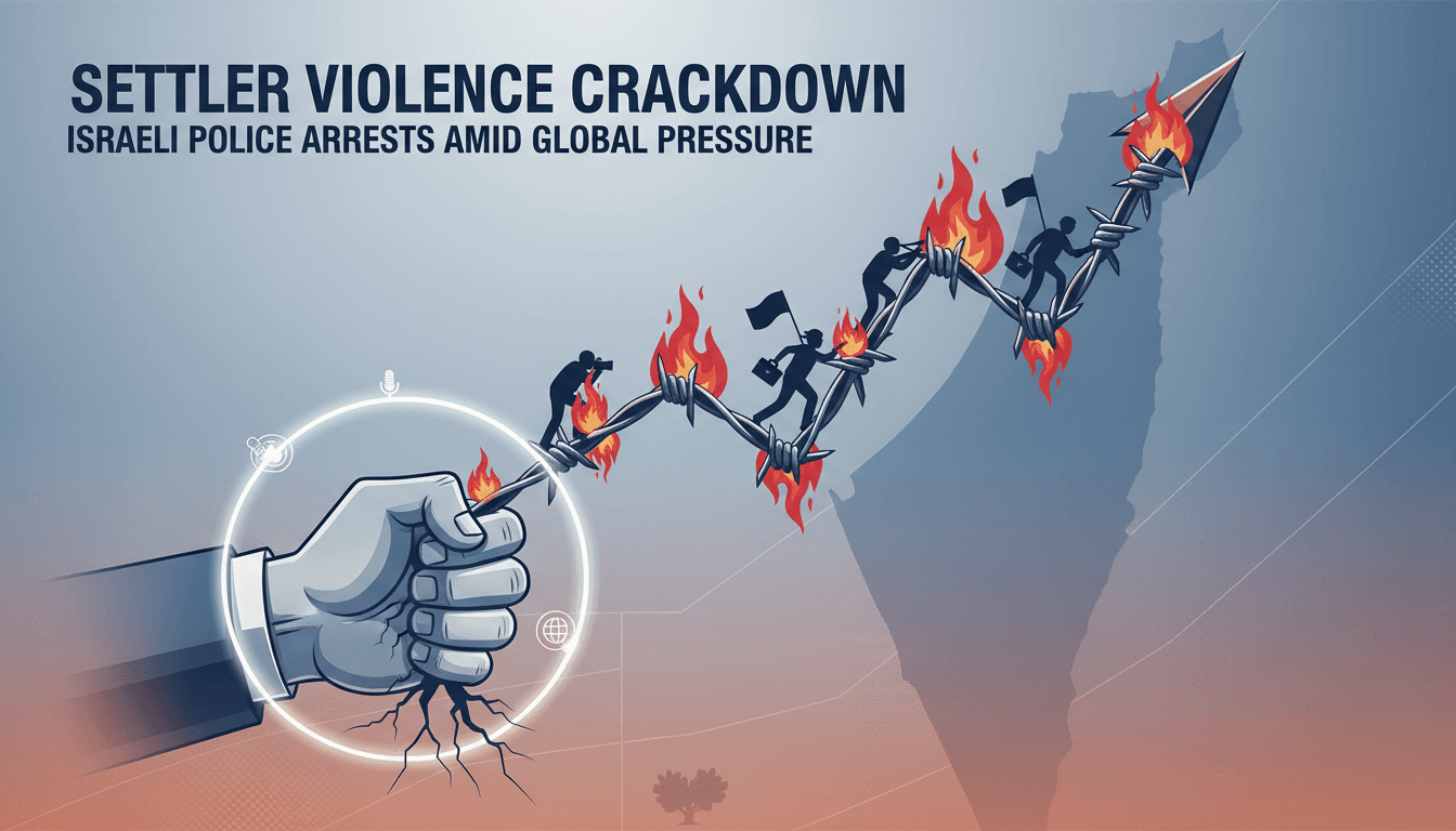 A graphic showing the rise in settler violence incidents and international responses in the West Bank.