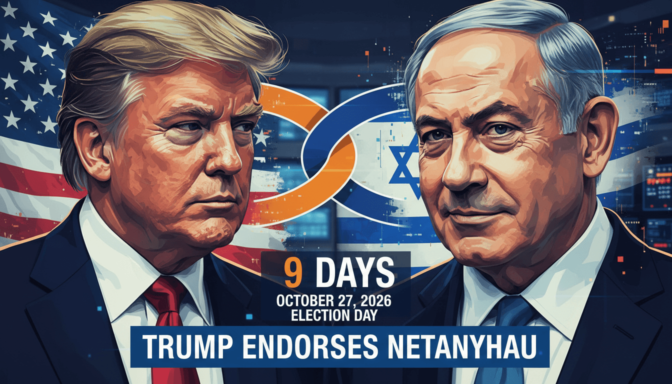 Trump endorses Netanyahu for Israeli elections, highlighting U.S.-Israel relations.