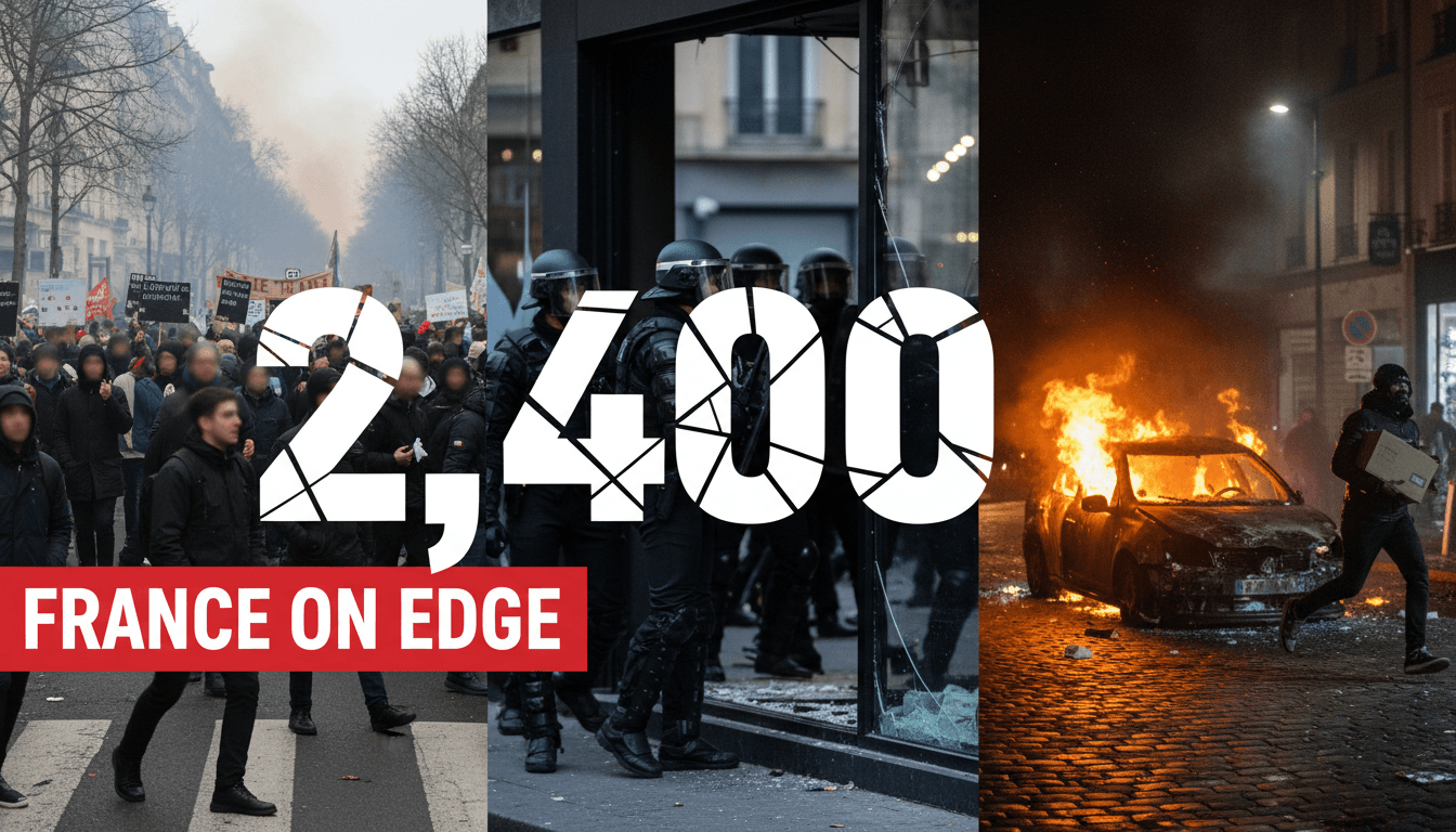 French President Macron addressing the nation amid protests and riots over rising living costs.