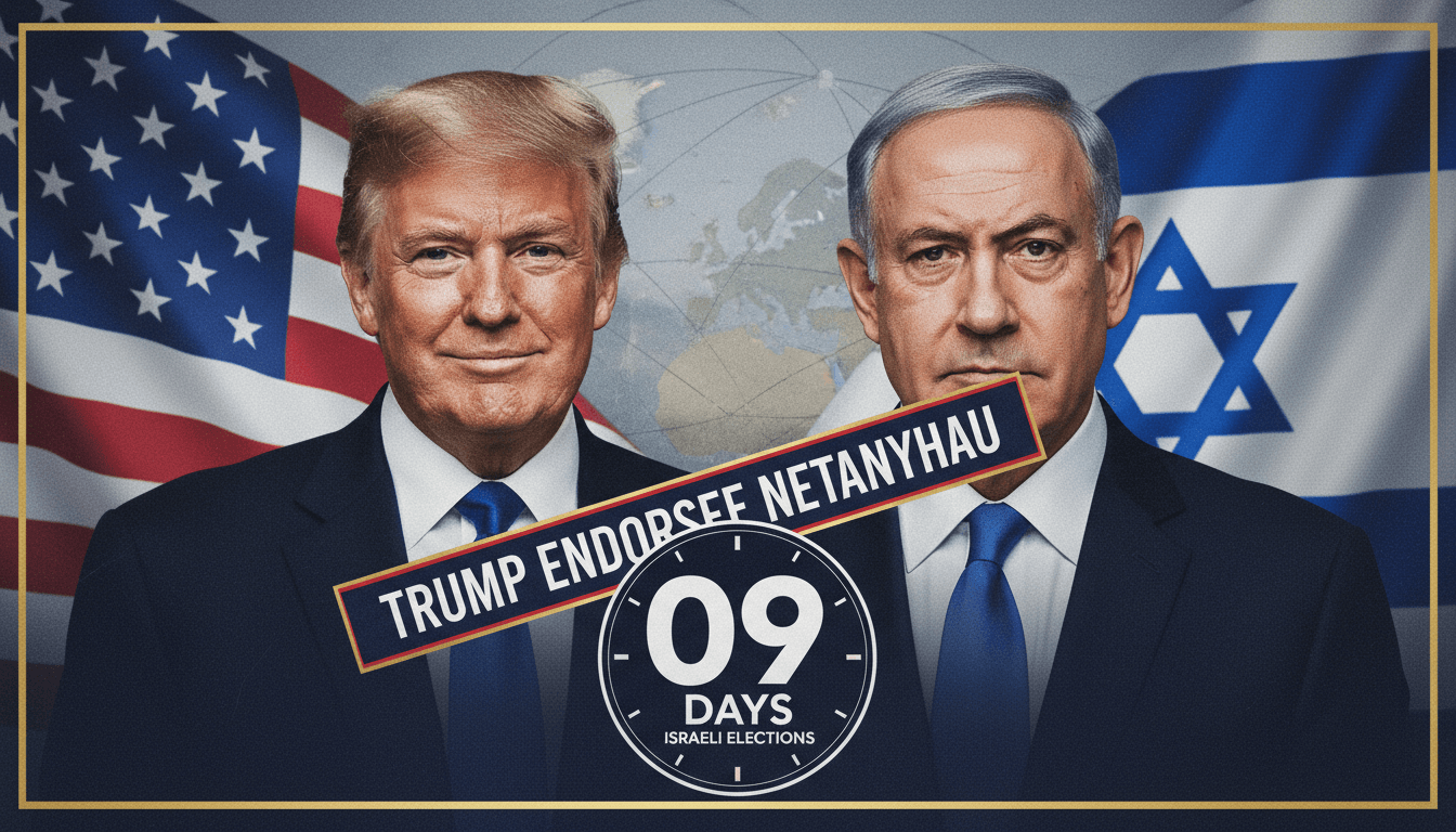 Trump Endorses Netanyahu Nine Days Before Israeli Elections