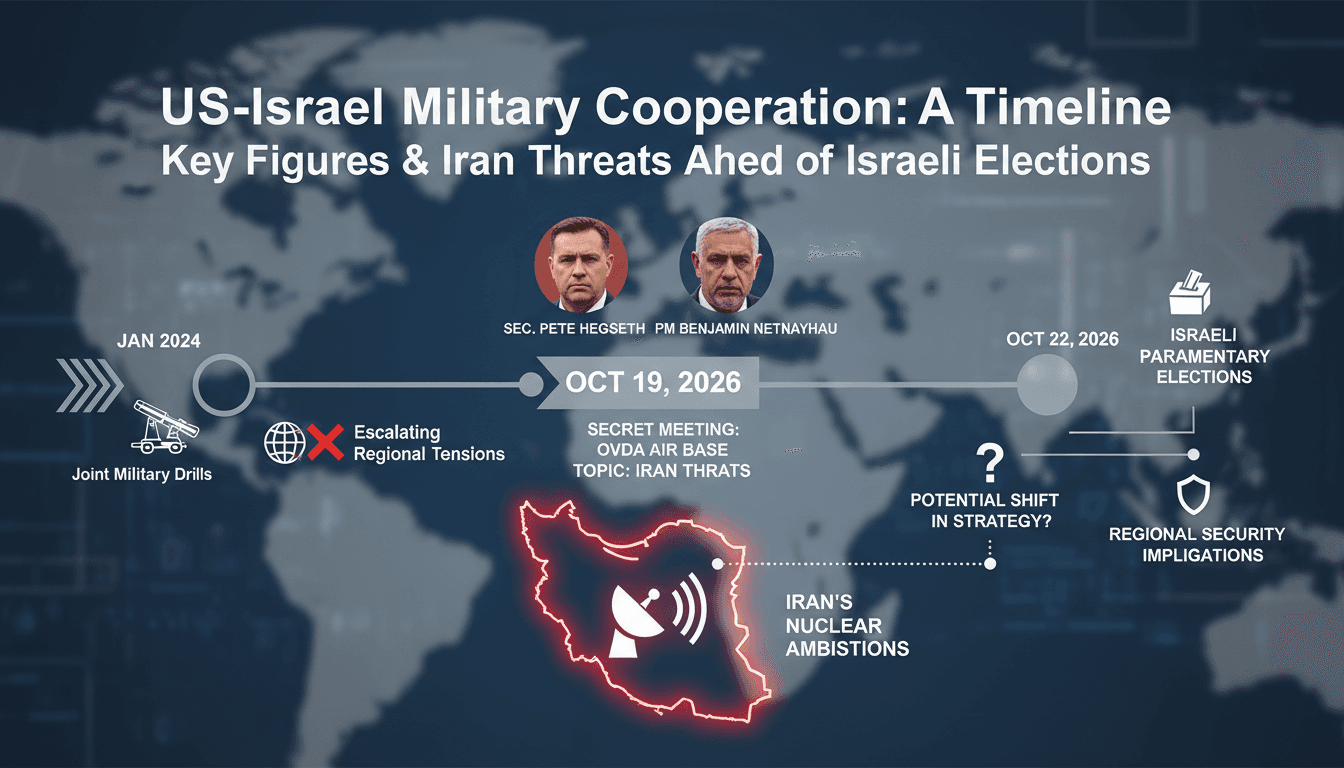 US Defense Secretary Pete Hegseth and Israeli Prime Minister Netanyahu discussing regional security threats.