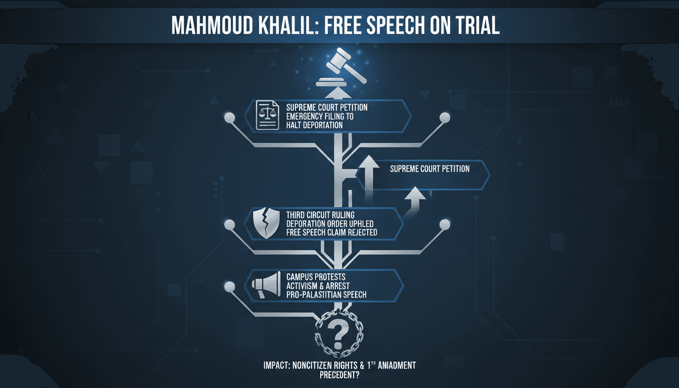 Mahmoud Khalil's Supreme Court petition highlights the clash between activism and immigration enforcement in the U.S.