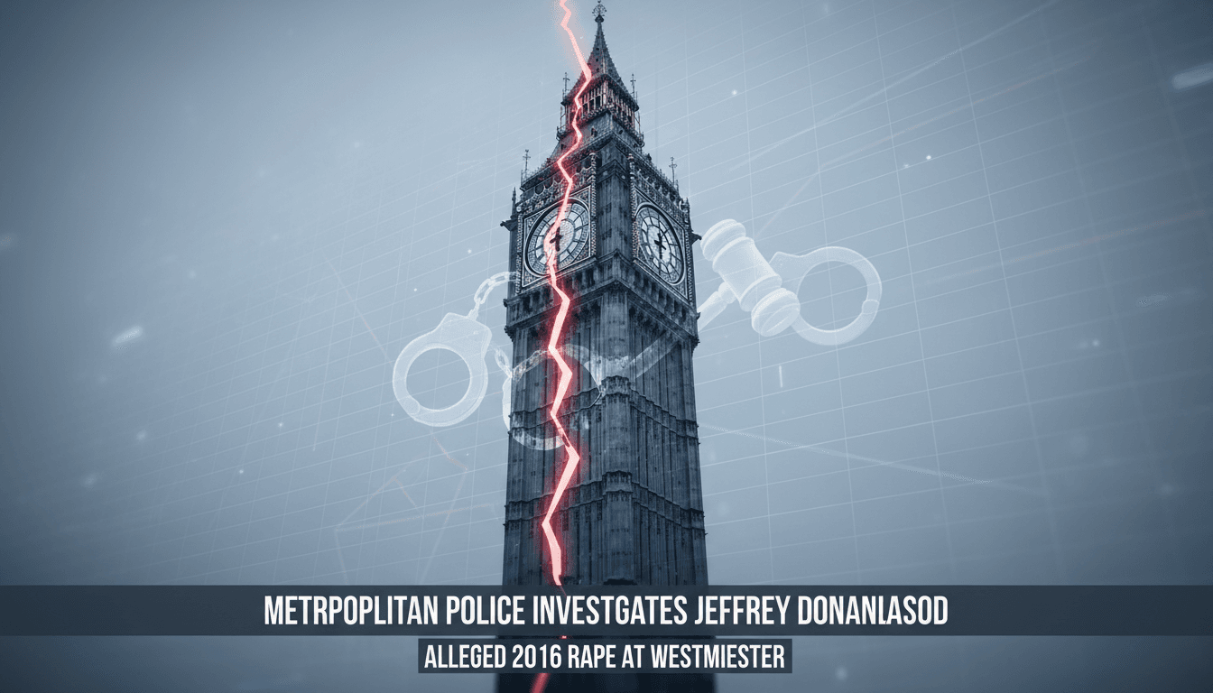 A graphic depicting the investigation into Jeffrey Donaldson, symbolizing the demand for accountability in politics.