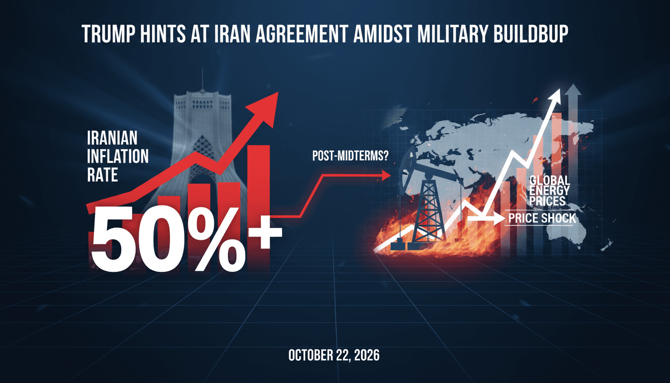 Infographic showing Iran's inflation rate and potential impacts on energy prices and regional stability.