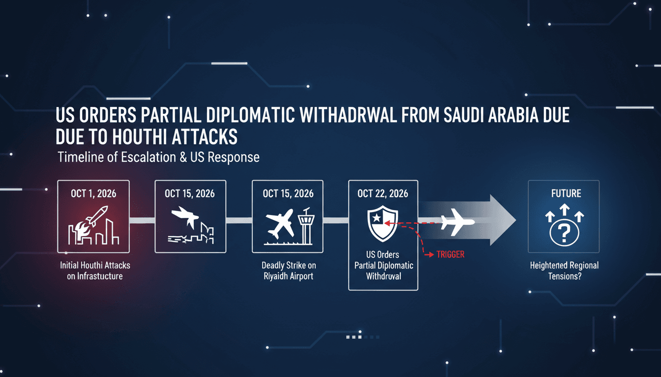 A map highlighting the US diplomatic presence in Saudi Arabia amid Houthi attacks.