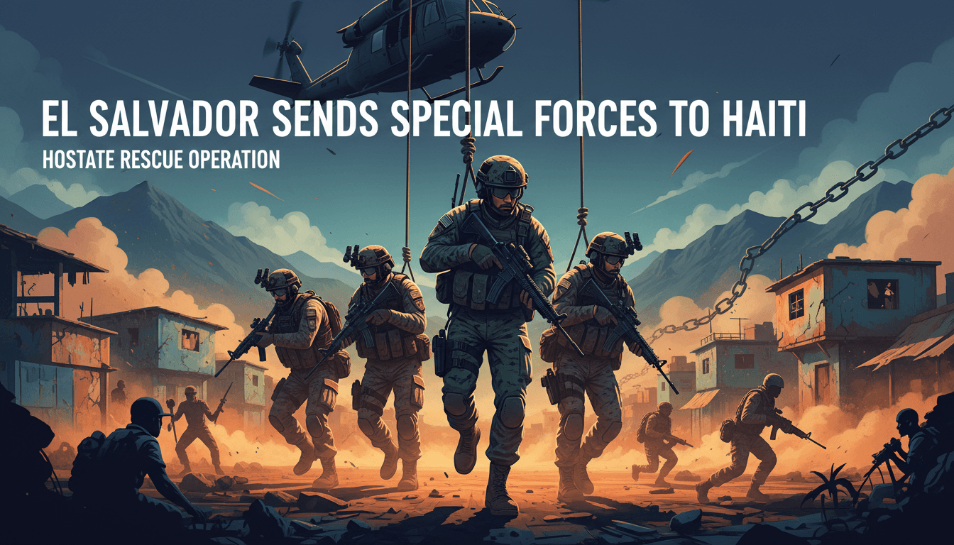 El Salvador special forces preparing for a rescue operation in Haiti amidst gang violence.