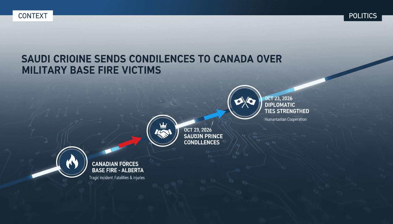 Saudi Crown Prince Mohammed bin Salman sending condolences over Alberta fire victims, highlighting diplomatic relations.