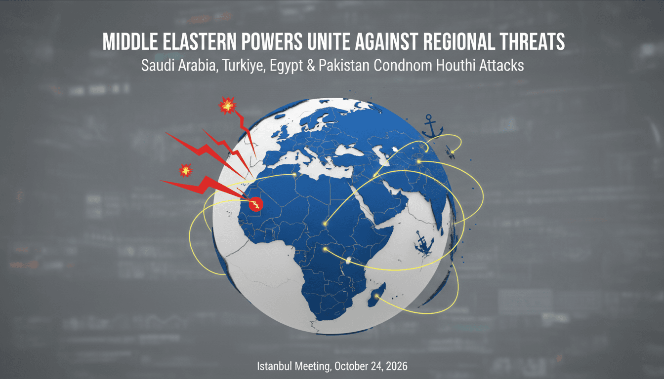 Infographic illustrating the impact of Houthi attacks on regional stability and global supply chains.