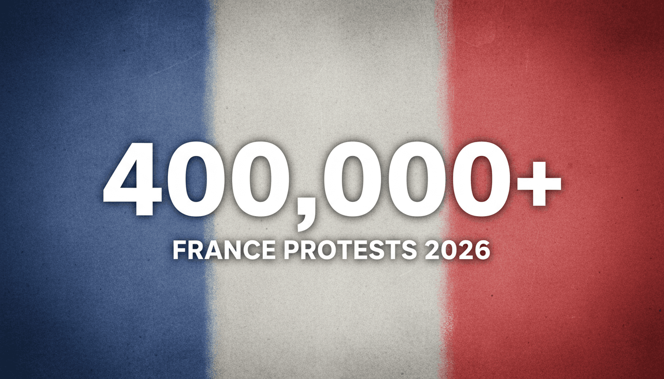 Marine Le Pen speaks at a campaign event in Orleans France amid nationwide economic protests