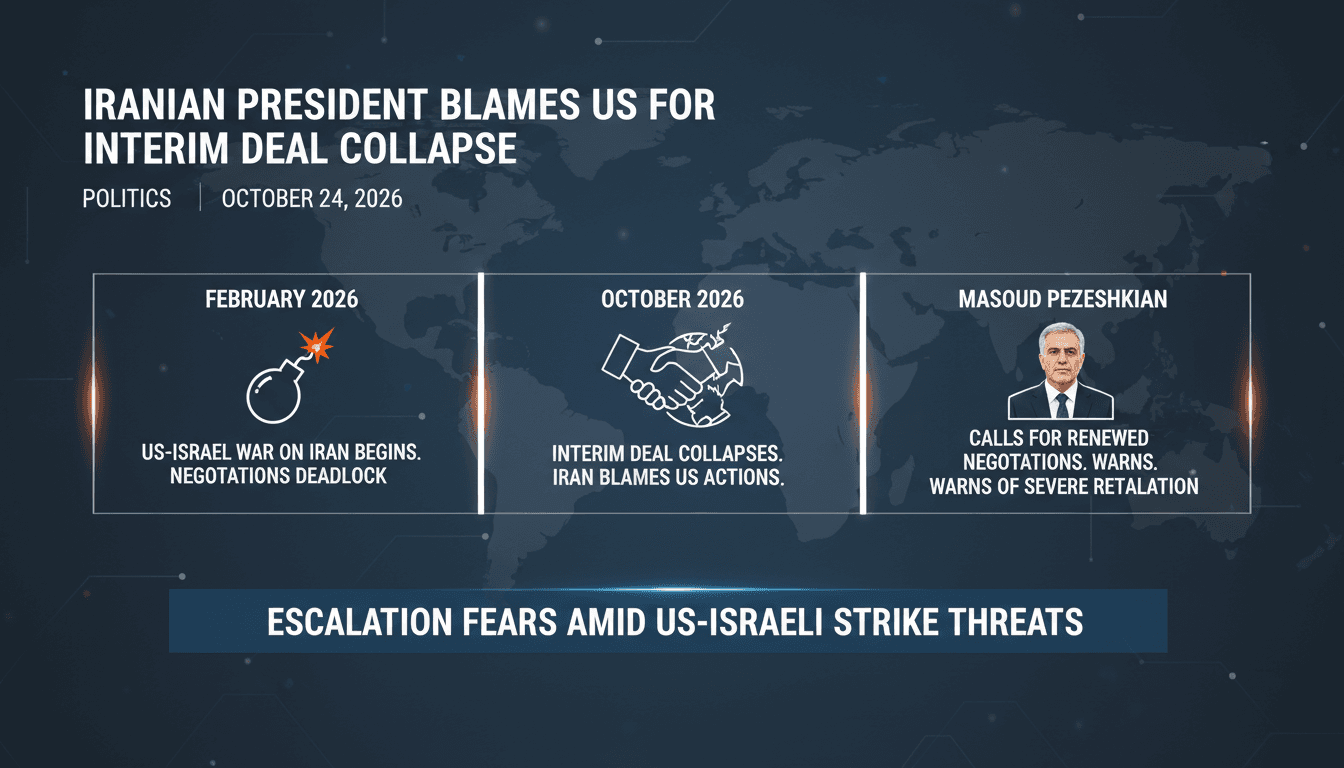 Infographic detailing the Iranian leadership's statements on the deal collapse and military threats.