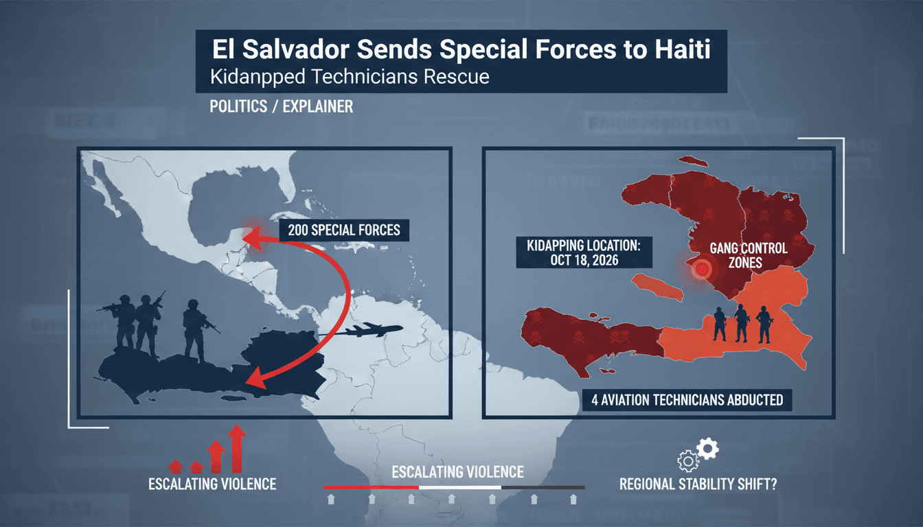 Salvadoran special forces deployed to Haiti for rescue operation amid gang violence.