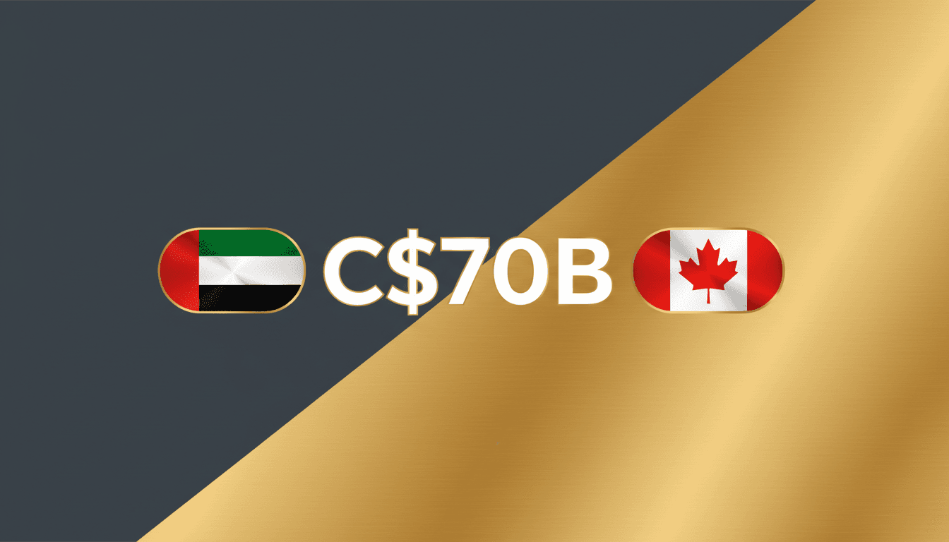 Crown Prince Sheikh Khaled of Abu Dhabi meeting Canadian Prime Minister Mark Carney in Ottawa during UAE Canada talks