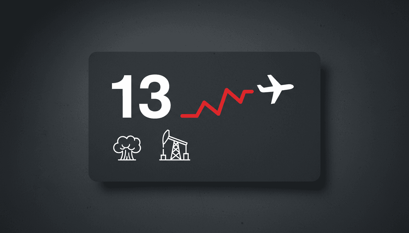 Minimalist dark-slate graphic highlighting regional conflict data and Saudi coalition strikes impact on air routes