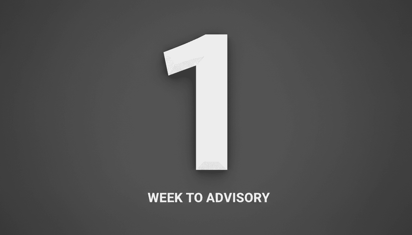 Minimalist card displaying the number one highlighting the FBI security advisory timeline for Pat McAfee.