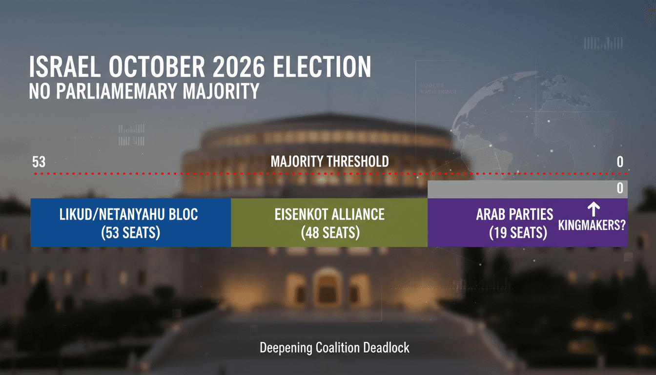 Israel October 2026 Election Produces No Parliamentary Majority Deepening Coalition Deadlock
