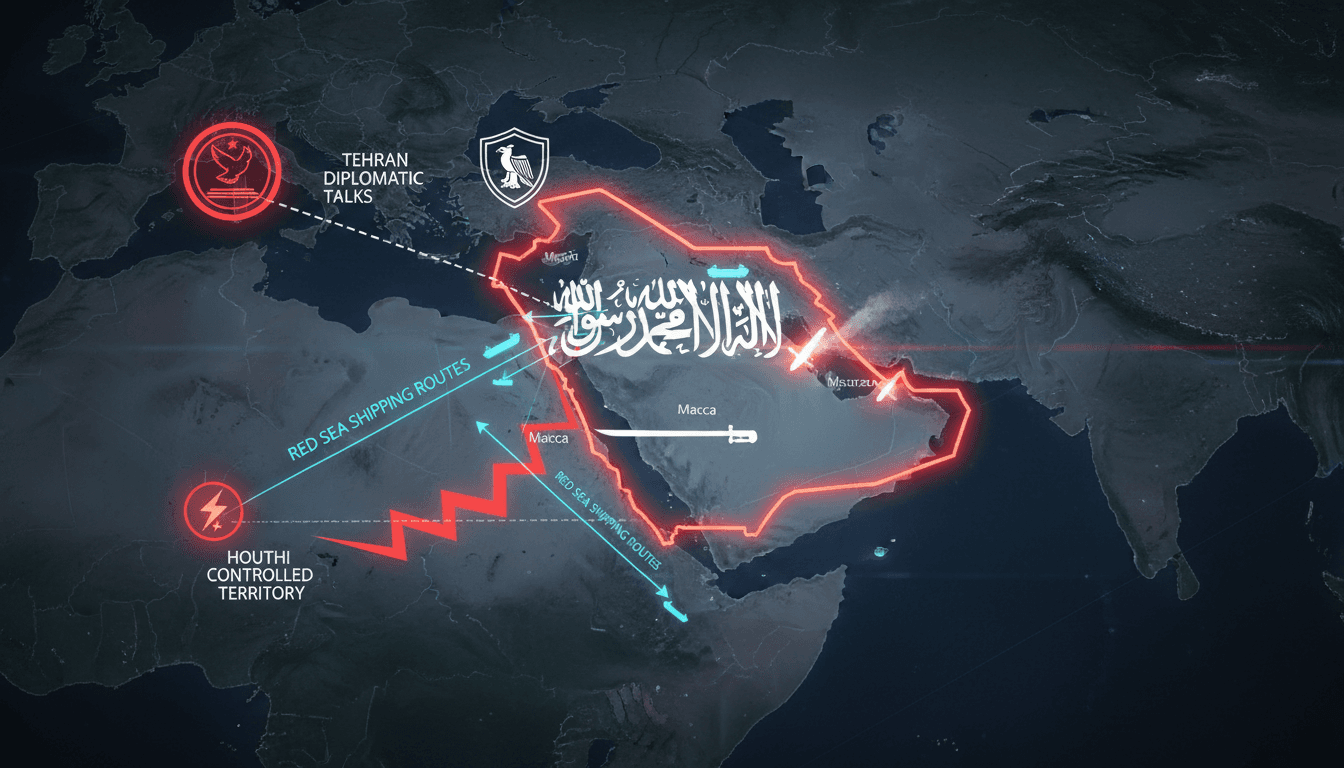 Infographic showing Egypt Saudi defense authorization routes, regional diplomatic talks in Tehran, and Red Sea trade corridors.