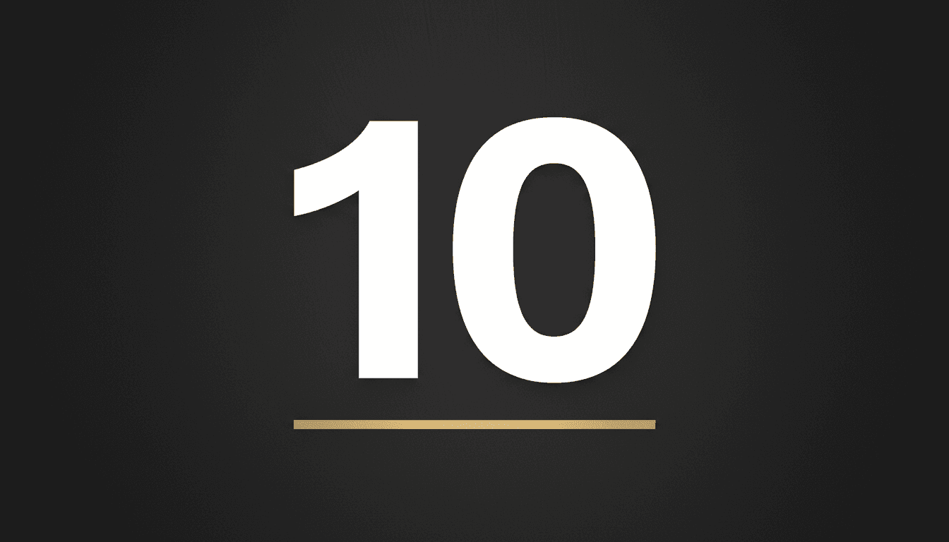Minimalist card showing the number 10 highlighting Qatari mediation in Tehran amid US-Iran tensions