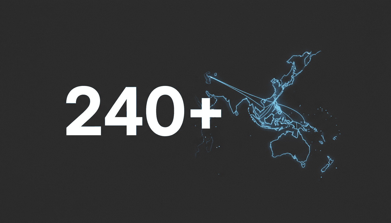 Minimalist graphic of maritime transit routes highlighting a U.S. military strike on a Pacific vessel