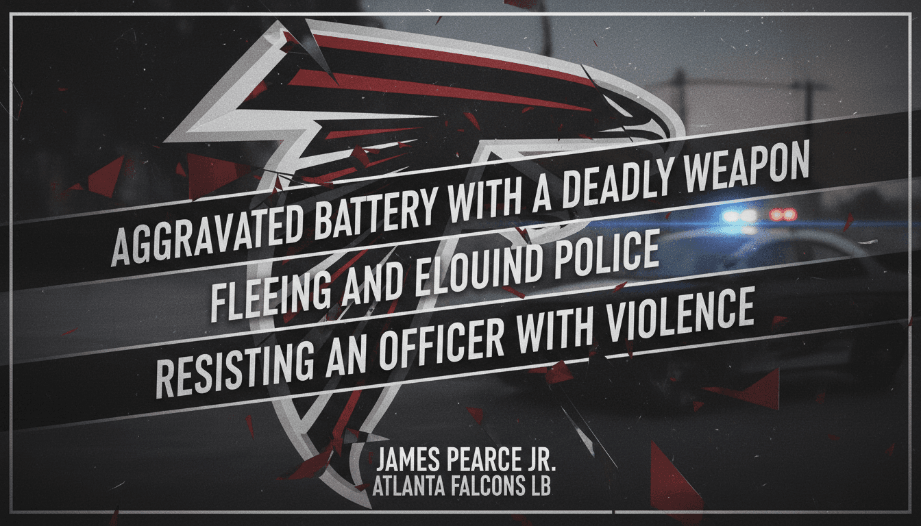 Atlanta Falcons LB James Pearce Jr charged with three felonies in incident involving WNBA player Rickea Jackson